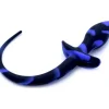 Plug Anal Avec Queue Silicone Noir Bleu Ø 3.20 Cm soldes pas cher 7