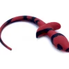Réductions Plug Anal Avec Queue Silicone Noir Rouge Ø 3.20 Cm 7